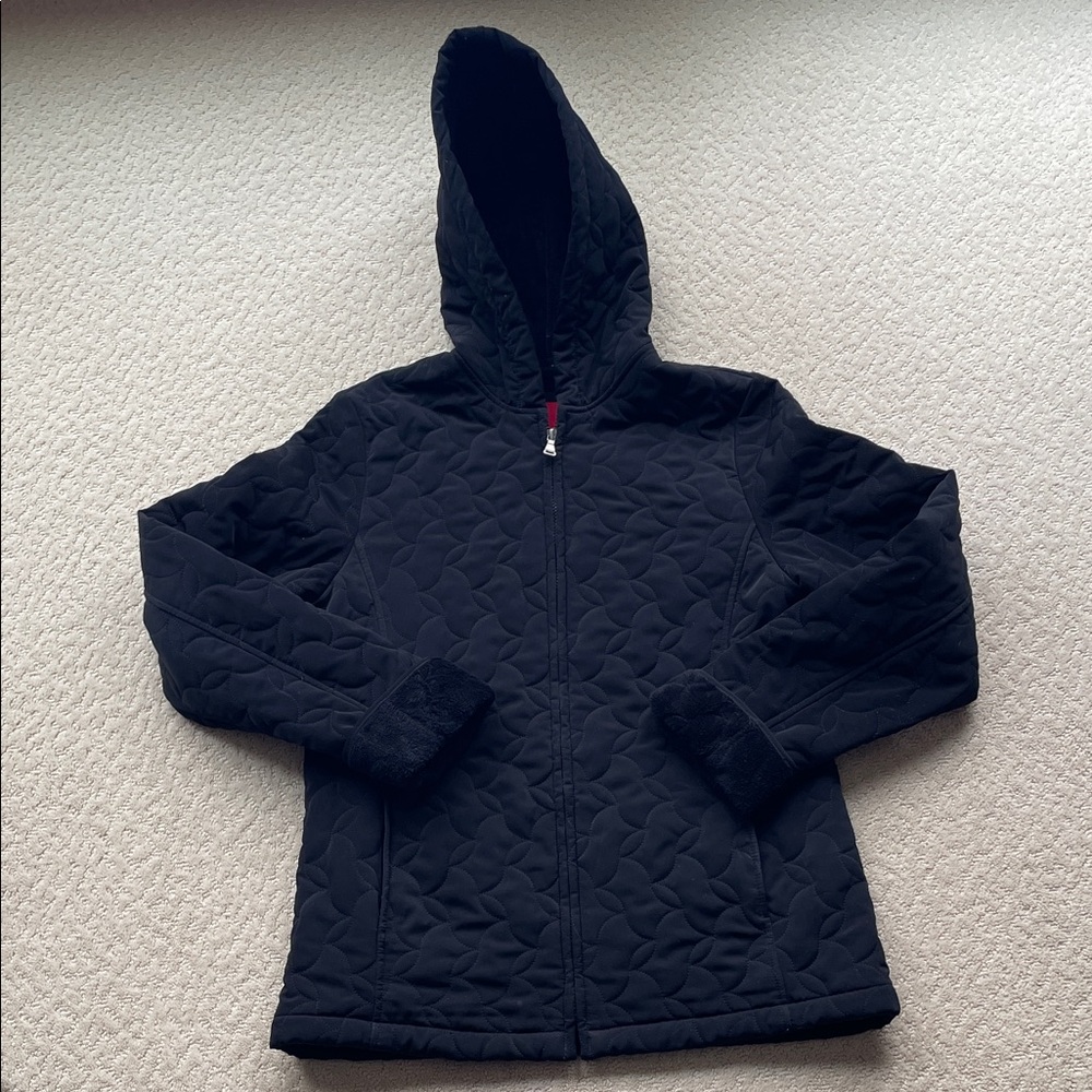 Esprit Black Quilted Coat Womens Small
